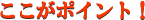 ここがポイント!